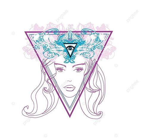 Woman With Third Eyepsychic Supernatural Senses Intuition Head Girl