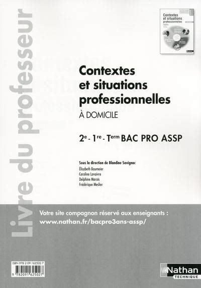 Contextes Et Situations Professionnelles Bac Pro Assp 2e1èretle