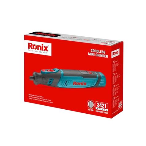 Ronix 3421 Cordless Mini Grinder Kit Lithium 8V 5000 30000RPM LED With