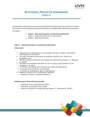 U Proyecto Integrador E Pdf Actividad Proyecto Integrador Etapa