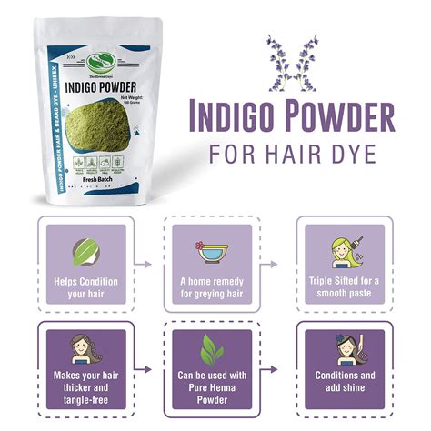 Indigo Powder For Hair Dye Color The Henna Guys G Buy Online In