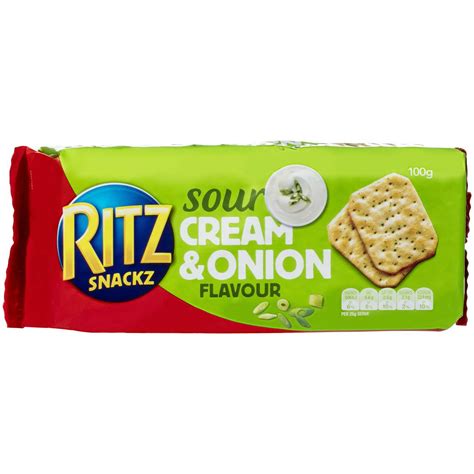 Ritz Snackz Sour Cream And Onion 100g Woolworths