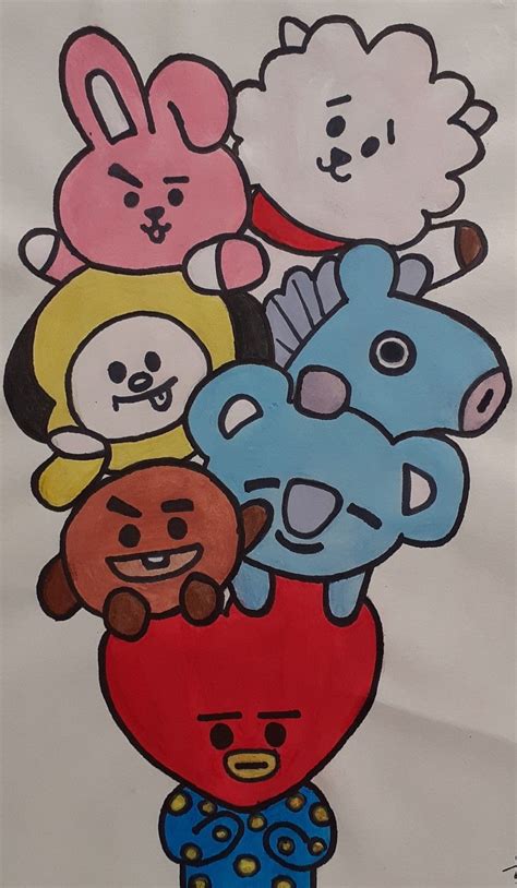 Bts Army Art Drawing Kpop Fans