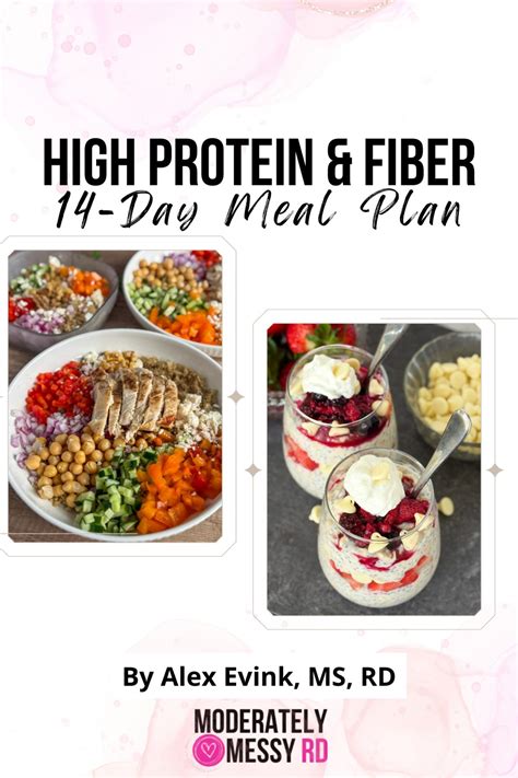 High Protein & Fiber 14-Day Meal Plan - Moderately Messy RD