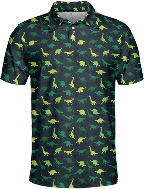 Gopory Dinosaur Golf Shirts For Men Dinosaur Shirt Men Hawaiian Polo