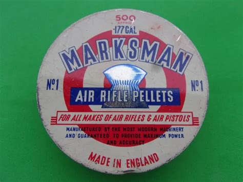 Ancienne Bo Te De Munitions Marksman Air Rifle Pellets Collectionner