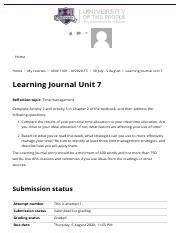 UNIV 1001 AY2020 T5 Learning Journal Unit 7 Pdf Home Home My