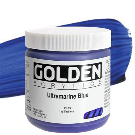 Golden Heavy Body Acrylics Ultramarine Blue Oz Jar Jerry S Artarama