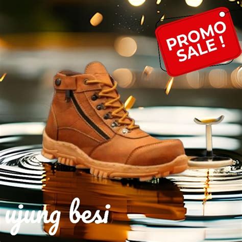 Jual Cod Sepatu Pria Safety But Crocodile Morisey Ujung Besi Shopee