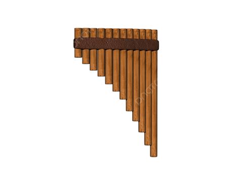 Wooden Panpipe For Making Music Column Of Air, Brown, Music, Flute PNG ...