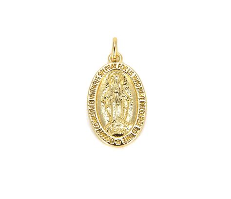 K Gold Filled Virgin Mary Charm Our Lady Of Guadalupe Virgin Mary