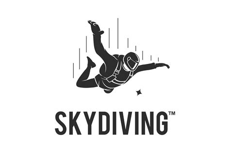 Skydiving Logo Icon Sport Emblem Grafik Von Barra Zain Creative Fabrica