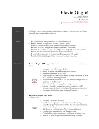 CV Flavie Gagné PDF