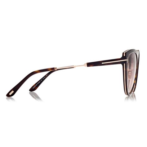 Tom Ford Anjelica Sunglasses Occhiali Da Sole Cat Eye Havana