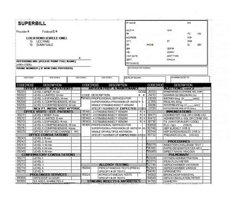 Editable Superbill Template