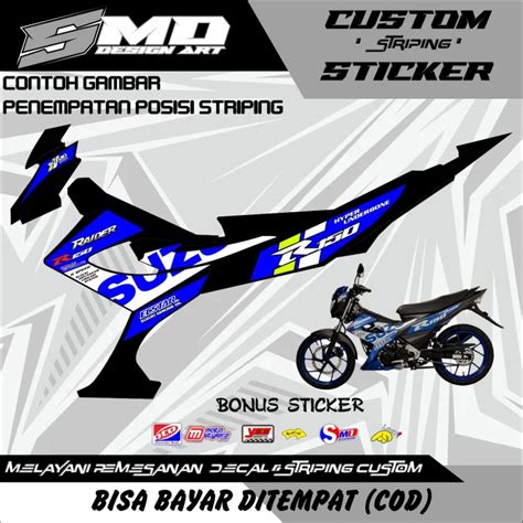 STRIPING STICKER VARIASI SATRIA FU FACELIFT R 150 Lazada Indonesia