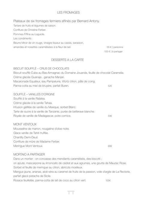 Menu Pierre Gagnaire In Paris Thefork