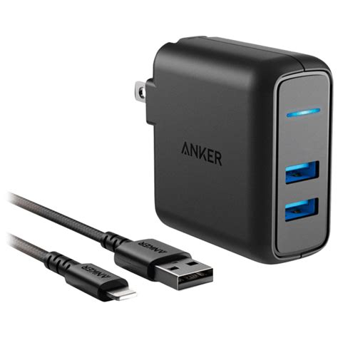 Meh Anker PowerPort 24 Watt Charger With Two USB A Ports And 3 Foot