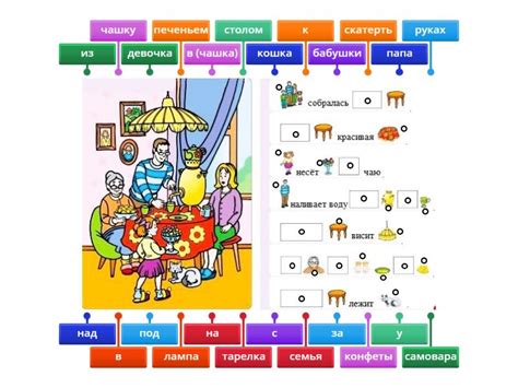 Предлоги (текст) - Labelled diagram