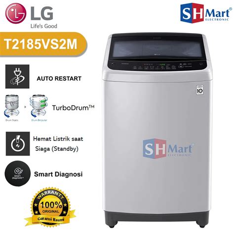 Jual MESIN CUCI TOP LOADING LG 8 5 KG T2185VS2M SMART INVERTER TURBO