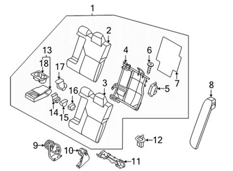 Rear Seat Components Nissan Versa