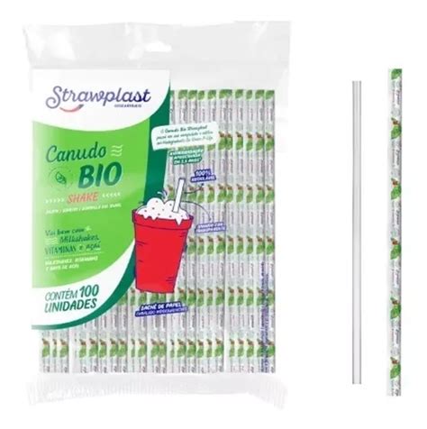 Canudo Biodegradável Milk Shake Vitamina Açai 500un C Sachê