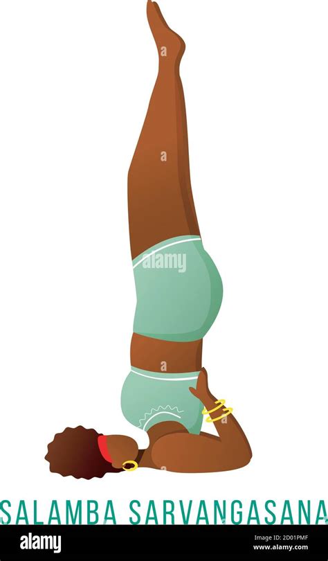 Supported Shoulderstand Pose Stock Vector Images Alamy