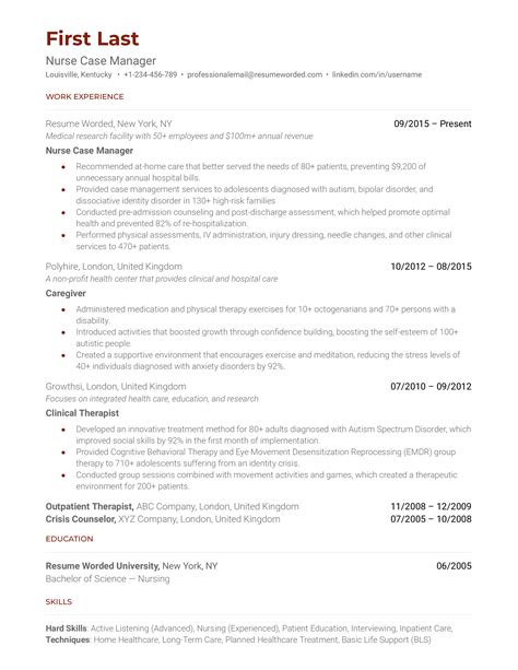 9 Case Manager Resume Examples For 2024 Resume Worded