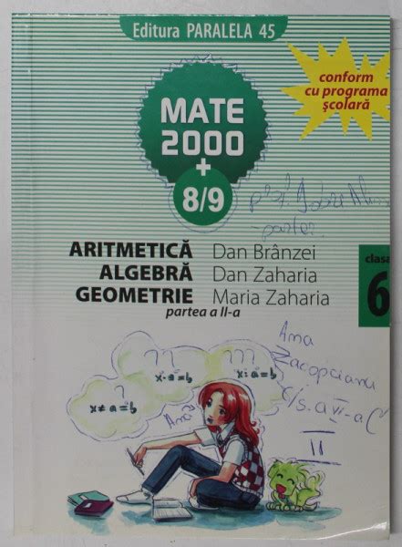 MATEMATICA ARITMETICA ALGEBRA GEOMETRIE CLASA A VI A PARTEA