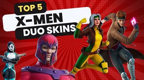 Top 5 Fortnite X Men Skinsduo Edition Youtube