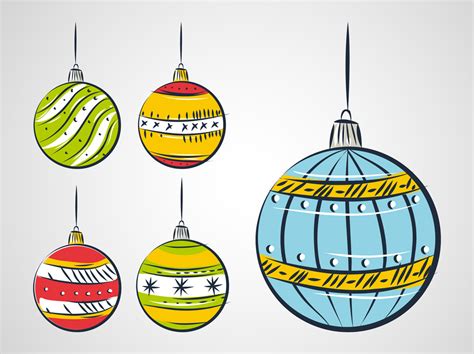 Christmas Balls Drawing Vector Art And Graphics