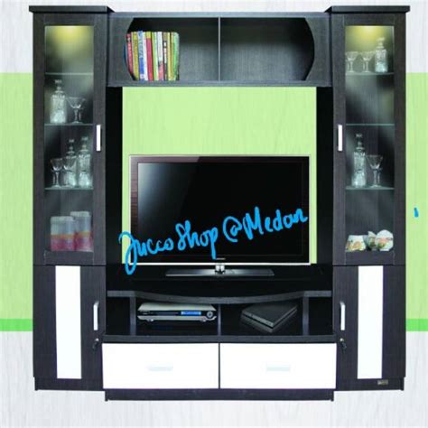 Jual Lemari Hias Medan Buffet Tv Minimalis Muat Tv Inci Berlampu Dan