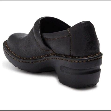 Boc Born Concept “peggy” Black Leather Comfort Clog S Gem