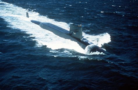 A Starboard Bow View Of The Nuclear Powered Strategic Missile Submarine