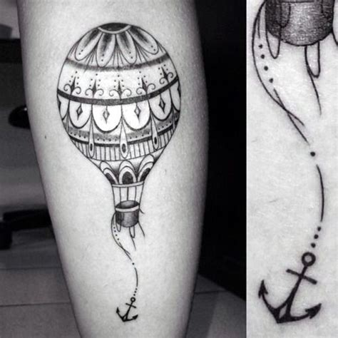 45 Cute Hot Air Balloon Tattoo Designs Greenorc Air Balloon Tattoo Balloon Tattoo Hot Air