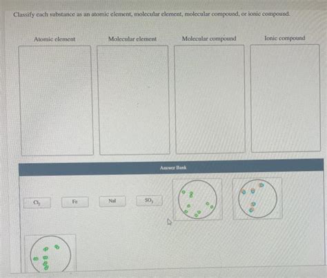 Solved Classify Cach Substance As An Atomic Element Chegg