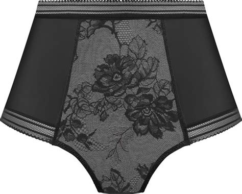 Fantasie Fusion Lace High Waist Brief Dames Onderbroek Black Maat L