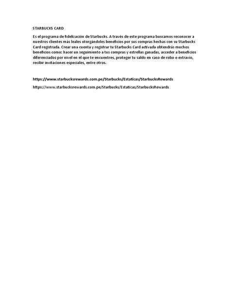 Starbucks Card Pdf