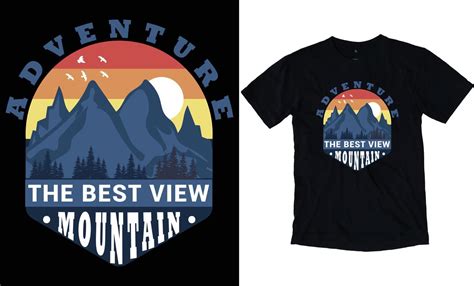 Mountain T Shirt Design 21299916 Vector Art At Vecteezy