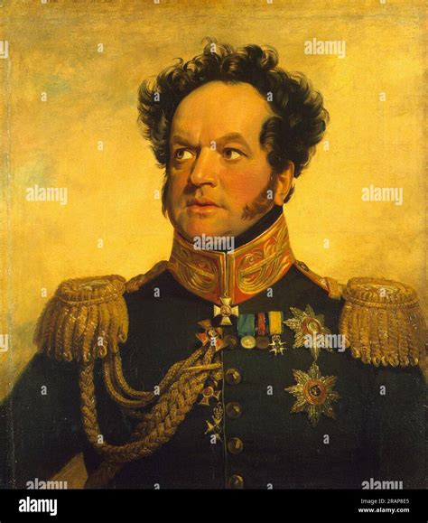Portrait of Pavel Golenishchev Kutuzov 1825 by George Dawe Stock Photo ...