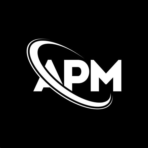 APM logo. APM letter. APM letter logo design. Initials APM logo linked with circle and uppercase ...