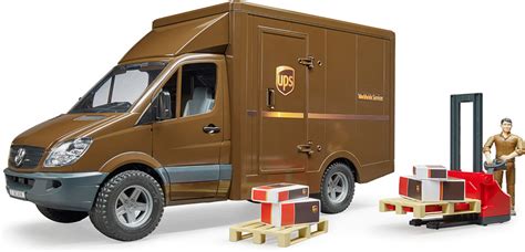 Bruder MB Sprinter UPS Truck with Driver and Accessories - Thinker Toys