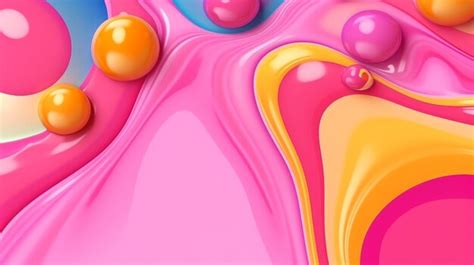 Premium Photo Bubble Liquid Background With Gum Pastel Colors