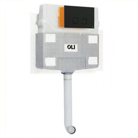 OLI 120 Plus Mechanical Mid Height Concealed Cistern and Basal Black ...