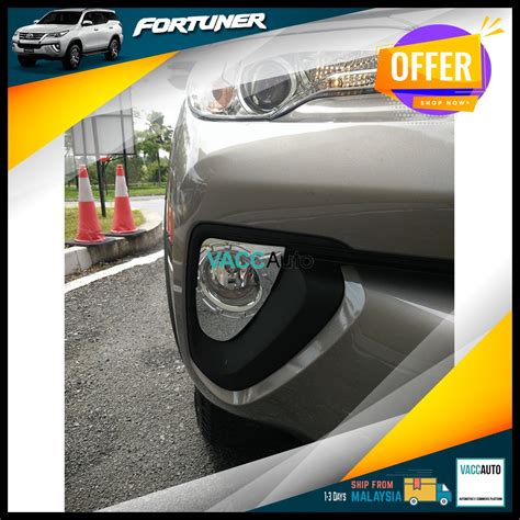 Toyota Fortuner Fog Lamp Chrome Cover Front Light Fog Lamp Frame Cover