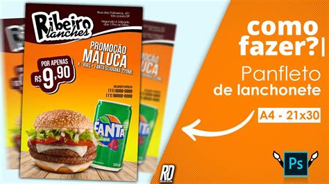 Como Fazer Um Panfleto De Lanchonete Passo A Passo Pacote De