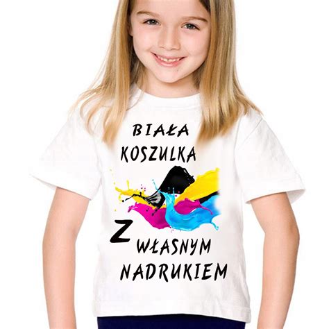 T Shirt Koszulka Z W Asnym Nadrukiem Napis Grafika Allegro Pl