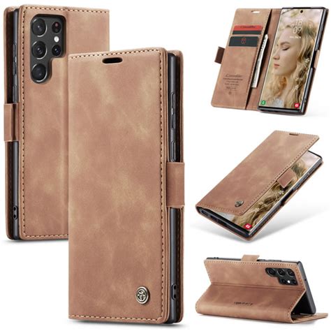 Caseme Samsung Galaxy S Ultra Soft Pu Retro Leather Flip Wallet Case