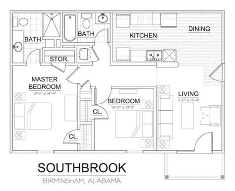 Floor Plans Of Southbrook Apartments In Birmingham Al