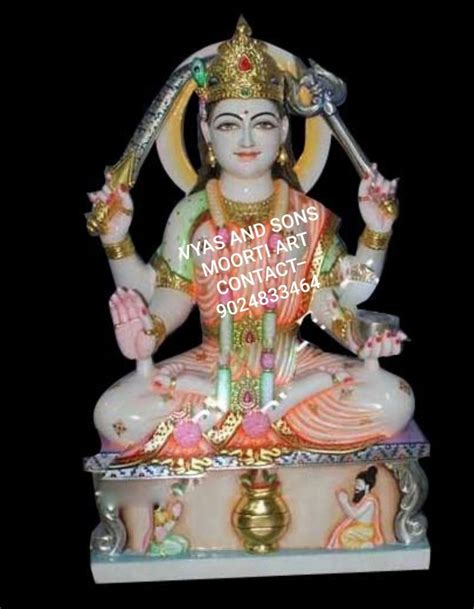 Hindu Multicolor Marble Santoshi Mata Statue For Worship At Rs In